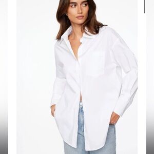 Dynamite Frida Oversized Poplin Button Up Shirt
